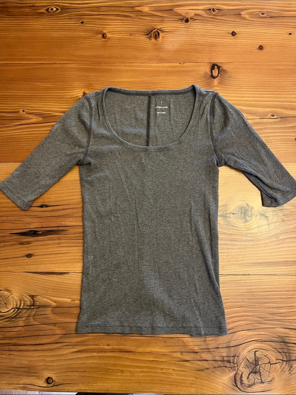Everlane Luxe Rib Scoopneck Tee, size S, EUC